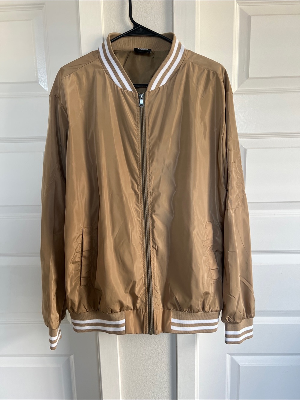 Original Deluxe Tan Jacket with White Stripe Trim